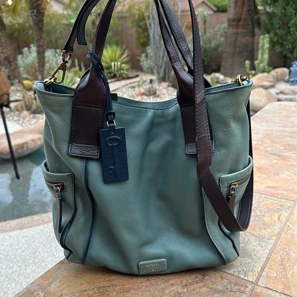 Vintage Fossil Teal Purse & Wallet - Picture 2 of 15